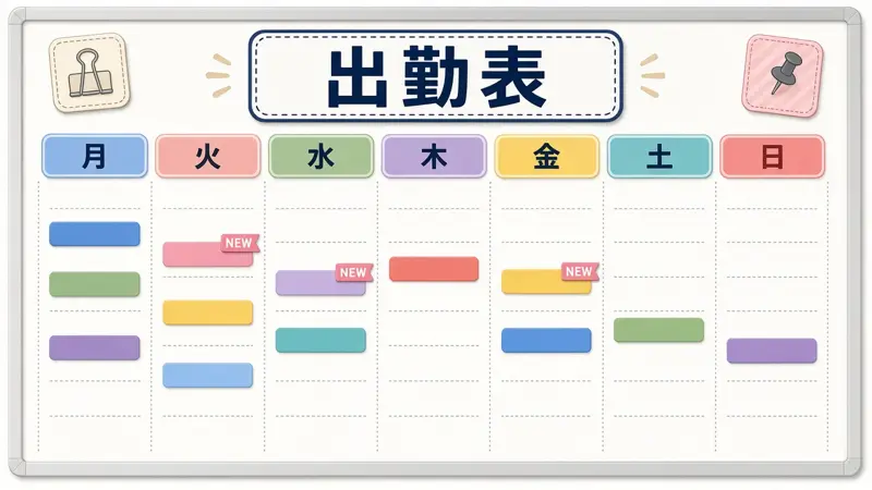 出勤表（示意图）